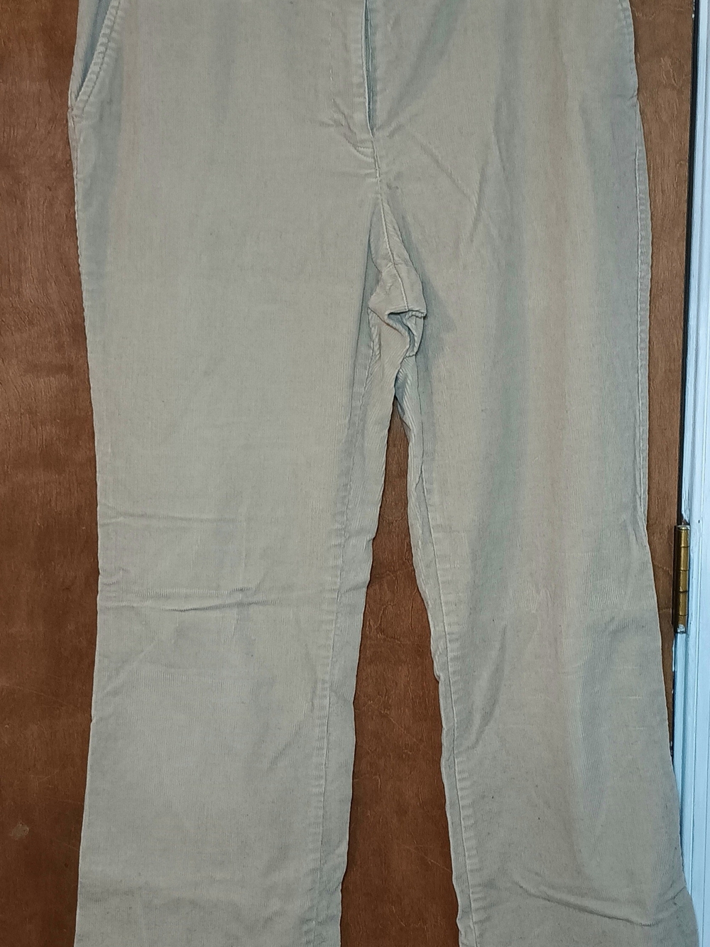 New York & Company Women's Tan Wide Leg Corduroy Jeans